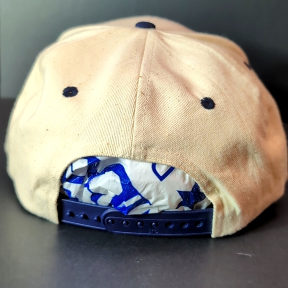 Vintage KC Farnam Men's Blue/Off-White Snapback Trucker Hat. - Picture 3 of 9
